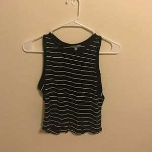 Black and white cropped shirt